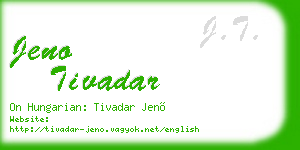 jeno tivadar business card